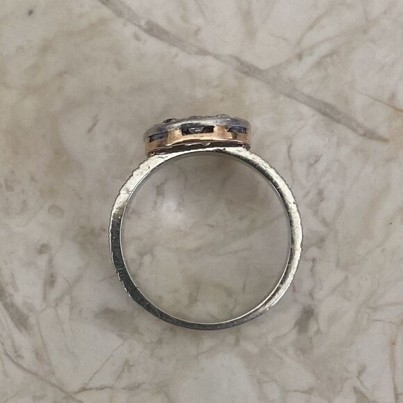 18K Diamond Ring Custom Made Horseshoe Motif - Picture 6 of 10